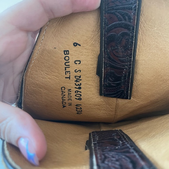 Square Toe | Size 6 | Leather Cowgirl Boots - Picture 2 of 3